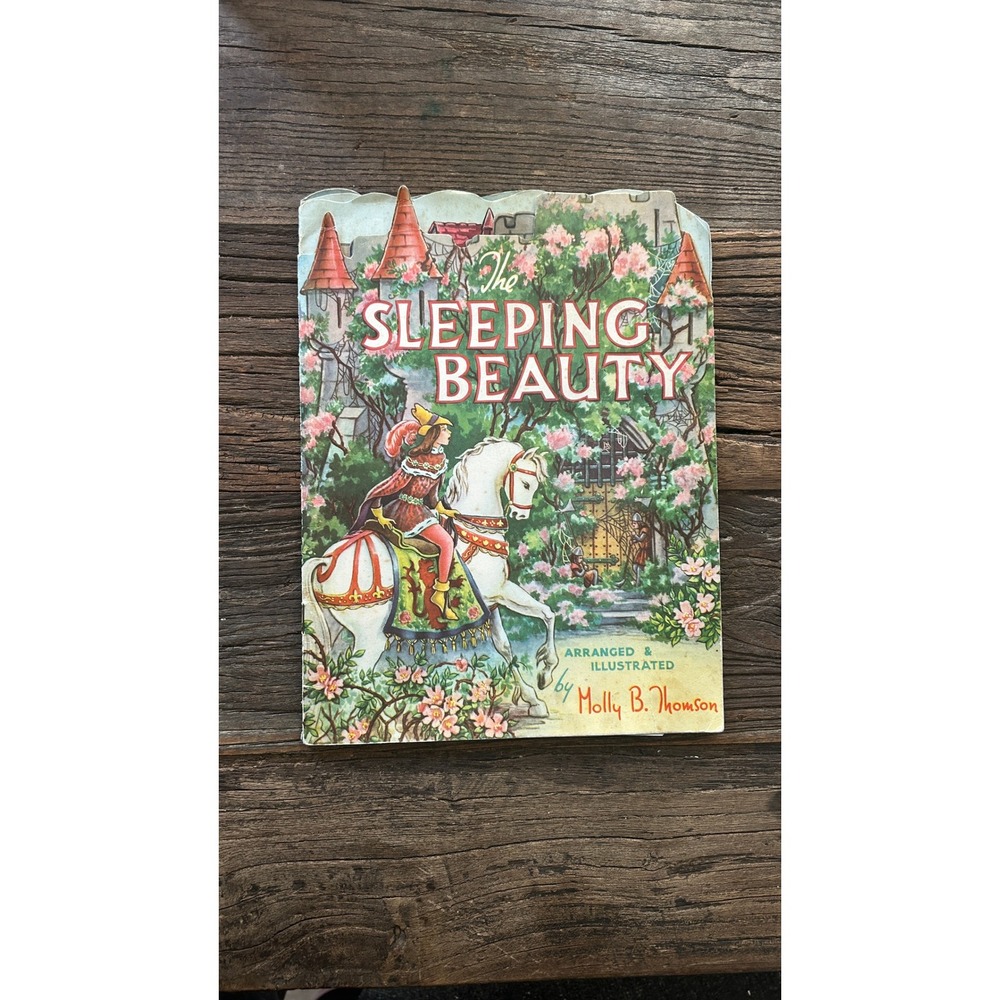 Sleeping Beauty Kiddie Kut Book 1950 Peek A Boo Pages Rare Vintage Fairy Tale